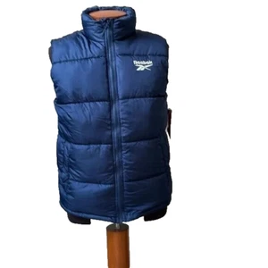 Reebok Men's Puffer Vest Size M Navy Blue $125 MSRP NWT - Picture 1 of 8