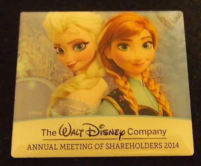 Prendedor Frozen Anna & Elsa Limited 2014 reunión de accionistas de Walt Disney Company Foto 1 de 3