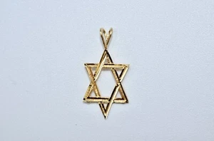 14k Gold Star Of David Charm/Pendant. 0.8Gr - Picture 1 of 3