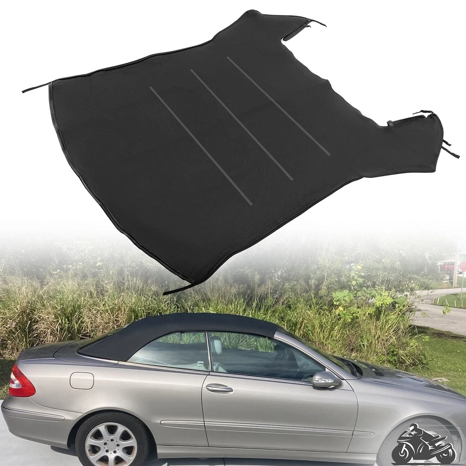 Convertible Soft Top Replacement Black For Mercedes-Benz CLK55 AMG W209 2004-09 - Image 1 of 4