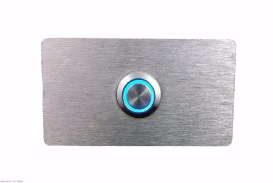 DESIGN STAINLESS STEEL BELL PLATE BELL SIGN BUTTON DOORBELL LED LIGHT WOW - Image 1 of 1