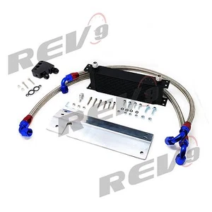 Rev9 Oil Cooler Kit 12 Rows Bolt-On For Corvette 97-04 C5 C6 LS1 LS6 CTS-V  - Picture 1 of 7