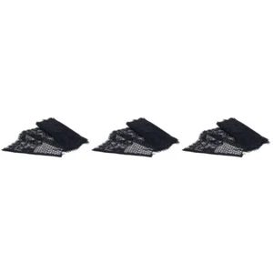 3 PCS Baumwollspitze Schwarz Meterware Spitzenstoff Zum Nähen - Bild 1 von 12