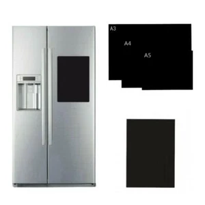 Chalk Pen Memo Board Easywipe Fridge Board A5,A4,A3, BLACK K&M - Picture 1 of 4