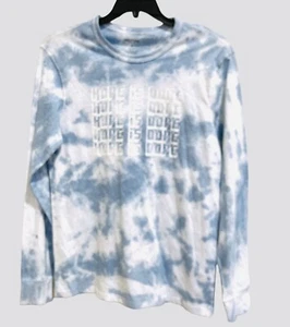 Mens Adult T-shirt Small Blue White Tye-Dye HOPE IS DOPE Long Sleeve New Arizona - Picture 1 of 1