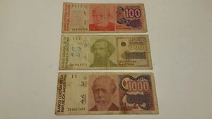 100 - 500 - 1000 australes- banconote Argentina - Picture 1 of 1