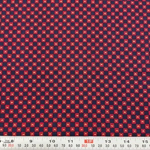 Vintage Kessler Design for Concord Boxed Hearts Cotton Fabric FAT QUARTER 18x21 - Picture 1 of 2