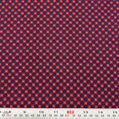 Vintage Kessler Design for Concord Boxed Hearts Cotton Fabric FAT QUARTER 18x21 - Image 1 of 2