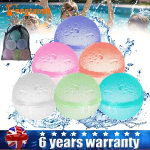 Refillable Reusable Water Balloons Balls Summer Outdoor Fun Water Bombs Balls UK - Picture 1 of 17