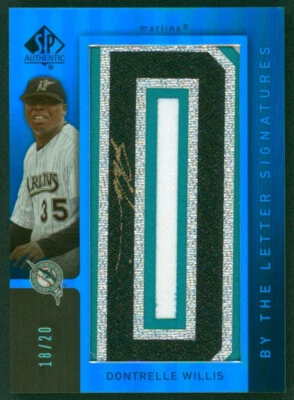 2007 UD SP подлинный DONTRELLE WILLIS по письму подписи авто D редкая #/20 - Изображение 1 из 2
