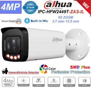Dahua IPC-HFW2449T-ZAS-IL 4MP Color 5x Zoom WizSense IP Camera POE Smart-Light - Picture 1 of 12