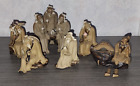 Vintage Lot of  6 Mudmen Mud Men Clay Asian Miniature Figurines