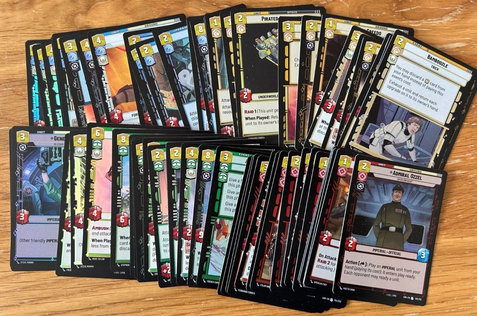 STAR WARS UNLIMITED TCG SPARK OF REBELLION: COMPLETE FOIL UNCOMMON SET 60 CARDS - Image 1 of 1