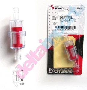 Filtro benzina Kitaco per moto (tubo 6mm) trasparente - Imagen 1 de 1