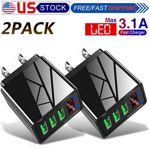 2PACK 3 Port Fast Quick QC 3.0 USB Hub Wall Charger Power Charge US Plug Adapter - Picture 1 of 9