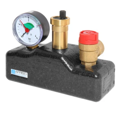 Afriso Kesselsicherheitsgruppe KSG 30 bis 50 kW + Isolierung 3bar Kessel Gruppe