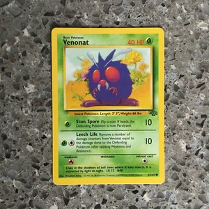 Pokémon TCG Venonat Jungle 63/64 Unlimited Common LP-NM - Imagen 1 de 4