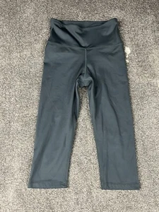 Dharma Bums Leggings Womens Small Green 3/4 Tight Yoga Pants Ladies - Picture 1 of 14