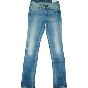 PEPE JEANS W28 L34 Hose blau Damen Elite Straight Leg mid Rise stretch 36 S NEU - Picture 1 of 5