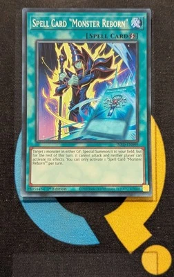 INFO-EN099 Spell Card ''Monster Reborn'' Super Rare 1st Edition YuGiOh Card - Image 1 of 3