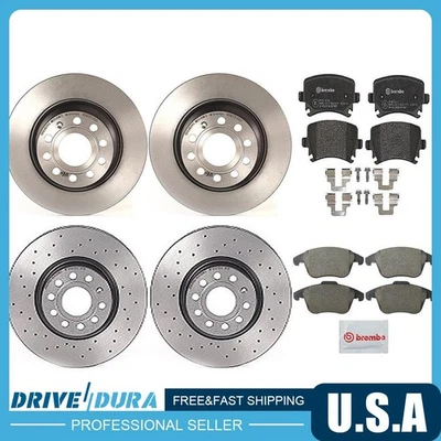 Se adapta a Audi Q3 2015 rotor de freno de disco delantero y trasero + pastillas de freno Foto 1 de 4