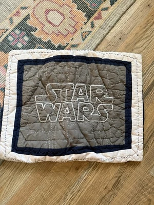Pottery Barn Kids Blue Star Wars Standard Pillow Sham 26x20 Cotton Stripes - Image 1 of 3