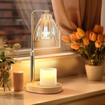 Lámpara Calentador de Velas, Lámpara Calentador de Velas con Temporizador Atenuador Altura Ajustable, M... Foto 1 de 4