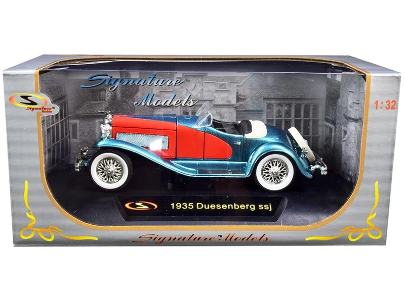 Signature Models 32318BL 1935 Duesenberg SSJ Convertible Blue and Red 1/32 - Image 1 of 1