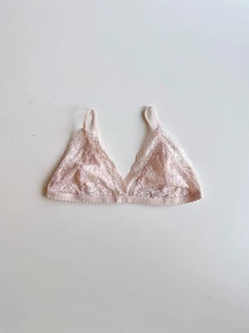 Sujetador Bralette Aritzia TALULA Monterey Rosa Claro Chantilly Encaje Triángulo, Talla M - Imagen 1 de 11