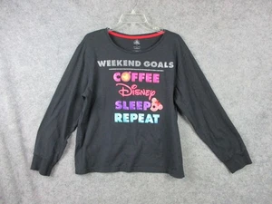 Camisa Disney Mujer Extra Grande Negra Minnie Café Dormir Repetición Brillo Brillo - Imagen 1 de 12
