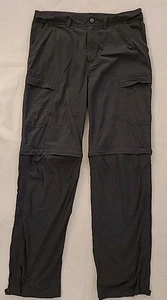 REI Co-op Sahara Convertible Pants Shorts Youth Large 14-16 Zip Off Dark Grey - Picture 1 of 7