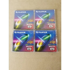 Disque Fujifilm 100 Mo formaté BM Zip Disk neuf scellé x4 vintage - Photo 1/11
