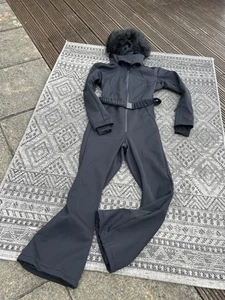 Ladies ASOS Kick Leg Hooded Belted Ski Suit Size 16-18 - Picture 1 of 7