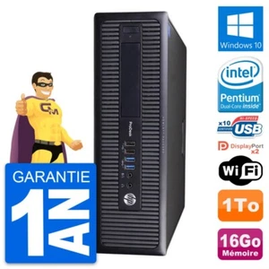 PC HP ProDesk 600 G1 SFF Intel G3220 RAM 16Go Disque Dur 1To Windows 10 Wifi - Photo 1/7