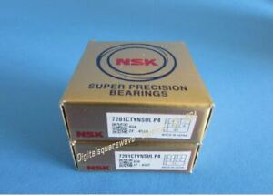  NSK 7201CTYNSULP4 Abec-7 Super Precision Spindle Bearings. Matched Set of Two