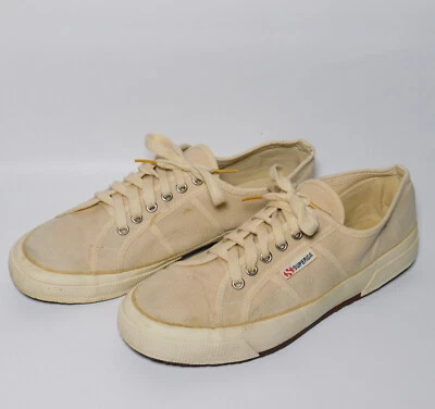 Vintage Original 1950s SUPERGA 2750 Made in Italy Canvas Sneakers 44 READ NOTES* - Image 1 of 4