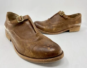 Kork-Ease Niseda Rum Brown Distress Leather Vintage Look Women’s Brogue Size 6.5 - Picture 1 of 9