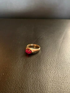 Anillo Rojo 10K Talla 11 - Imagen 1 de 7