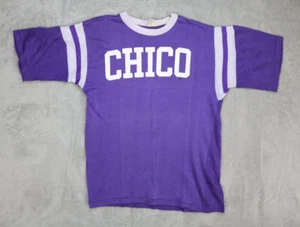 Rare Vintage 1950s Velva Sheen CHICO Purple Distressed T-Shirt M Made in USA - Bild 1 von 5
