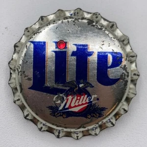 Miller Lite Beer Pinback Button Bottle Cap Shaped Flashing Light-Up Pin Option - Picture 1 of 5