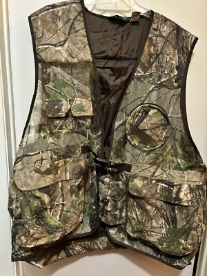 Colete de caça camuflado masculino regular bolsos frontais traseiros zíper de pressão Remington Realtree - Imagem 1 de 4