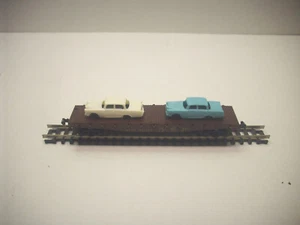 N Scale Lima ATSF Flat Car with Automobile Load - Picture 1 of 11