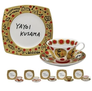 Mori Art Museum Yayoi Kusama Design 6 Kinds of Teaware Fine Bone China JAPAN NEW - Picture 1 of 38