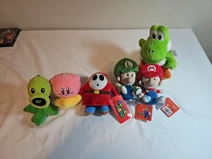 Nintendo All Star Collection Lot Of 6 Plush. Baby Mario/Luigi/Kirby/Yoshi. - Picture 1 of 16