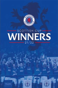 Glasgow Rangers F.C. - Soccer Poster (Scottish Cup Winners 21 / 22) (24" x 36") - Picture 1 of 6