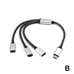 USB C Male to Double USB C Female Splitter Type C Hub for Type C Gaming Handle - Picture 1 of 10