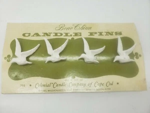 Vintage Colonial Candle Company of Cape Cod Bone China Taube Kerzenstifte T7 - Bild 1 von 3