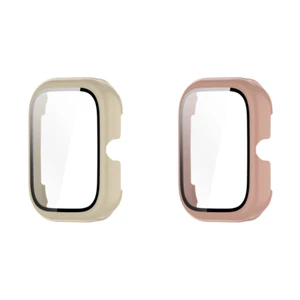 PC Watch Bumper Case with Tempered Glass for Honor Choice Haylou Watch (White) - Photo 1 sur 7