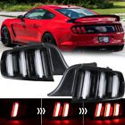 Tail Lights for 2015-2023 Ford Mustang LED Dynamic Turn Signal Lamps Clear Pair