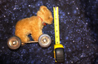 "Vintage Hermann Teddy miel original marron sur roues noires 6"